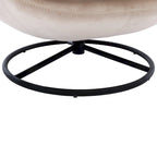 Fauteuil d'appoint pivotant moderne beige de 31,7 po avec pouf