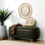 Banc de rangement ottoman, Banc de rangement capitonné pour bout de lit avec rangement et assise, Grand banc de rangement pour couvertures pour repose-pieds
