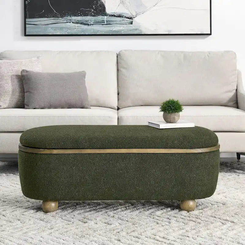 Banc de rangement ottoman, Banc de rangement capitonné pour bout de lit avec rangement et assise, Grand banc de rangement pour couvertures pour repose-pieds