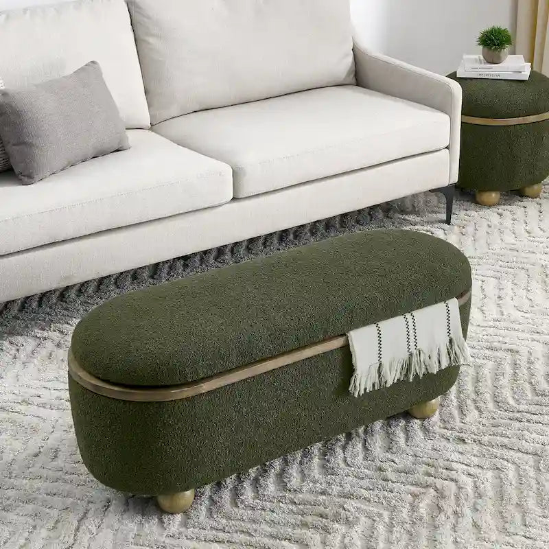 Banc de rangement ottoman, Banc de rangement capitonné pour bout de lit avec rangement et assise, Grand banc de rangement pour couvertures pour repose-pieds