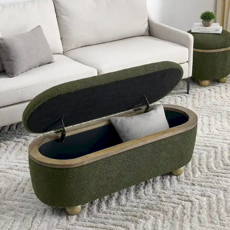 Banc de rangement ottoman, Banc de rangement capitonné pour bout de lit avec rangement et assise, Grand banc de rangement pour couvertures pour repose-pieds