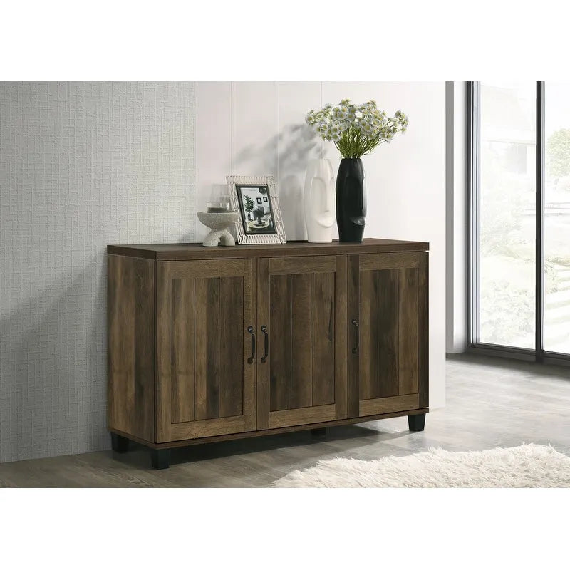 Modern Style 45W 3-Door Shoe Cabinet, with 6 Adjustable Shelves