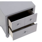 1 table de chevet avec tiroirs, boutons en bois, pieds tournés