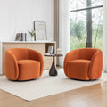 Fauteuil d'appoint pivotant à 360° en velours style glamour moderne