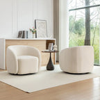 Fauteuil d'appoint pivotant à 360° en velours style glamour moderne