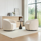 Fauteuil d'appoint pivotant à 360° en velours style glamour moderne