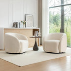 Fauteuil d'appoint pivotant à 360° en velours style glamour moderne