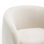 Fauteuil d'appoint pivotant à 360° en velours style glamour moderne