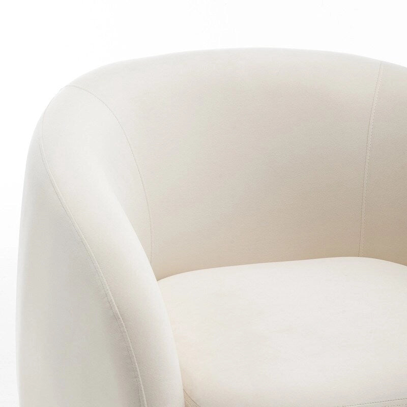 Fauteuil d'appoint pivotant à 360° en velours style glamour moderne