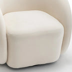 Fauteuil d'appoint pivotant à 360° en velours style glamour moderne
