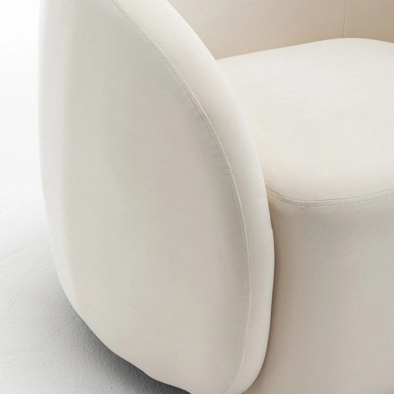 Fauteuil d'appoint pivotant à 360° en velours style glamour moderne