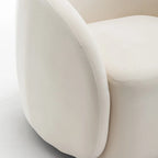Fauteuil d'appoint pivotant à 360° en velours style glamour moderne