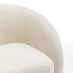 Fauteuil d'appoint pivotant à 360° en velours style glamour moderne