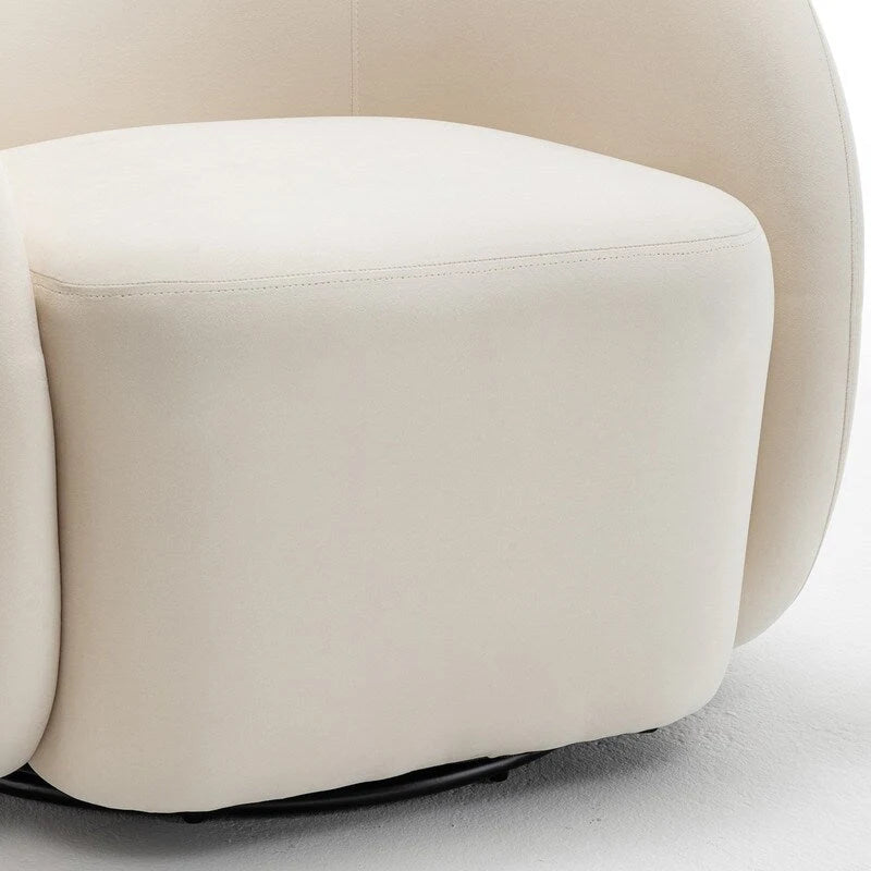 Fauteuil d'appoint pivotant à 360° en velours style glamour moderne