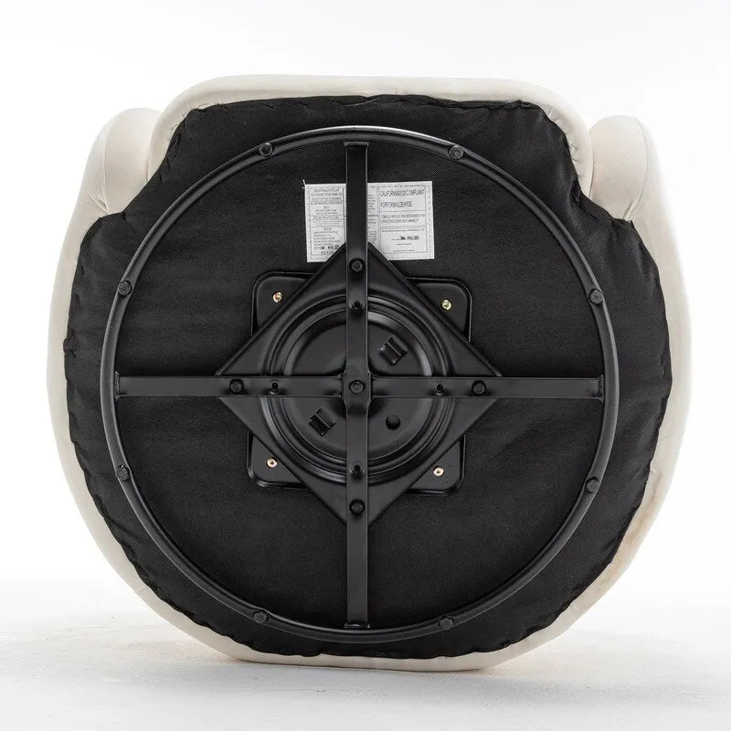Fauteuil d'appoint pivotant à 360° en velours style glamour moderne
