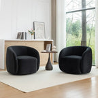 Fauteuil d'appoint pivotant à 360° en velours style glamour moderne