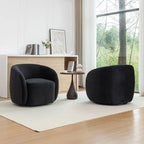 Fauteuil d'appoint pivotant à 360° en velours style glamour moderne