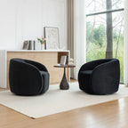 Fauteuil d'appoint pivotant à 360° en velours style glamour moderne