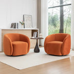 Fauteuil d'appoint pivotant à 360° en velours style glamour moderne