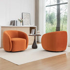 Fauteuil d'appoint pivotant à 360° en velours style glamour moderne