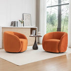 Fauteuil d'appoint pivotant à 360° en velours style glamour moderne