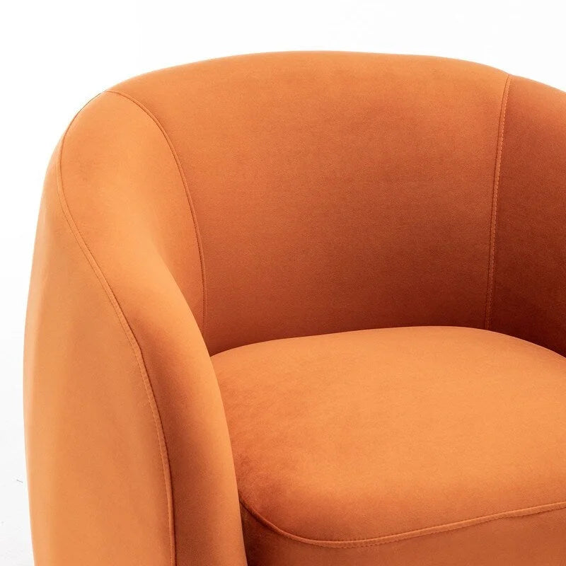 Fauteuil d'appoint pivotant à 360° en velours style glamour moderne
