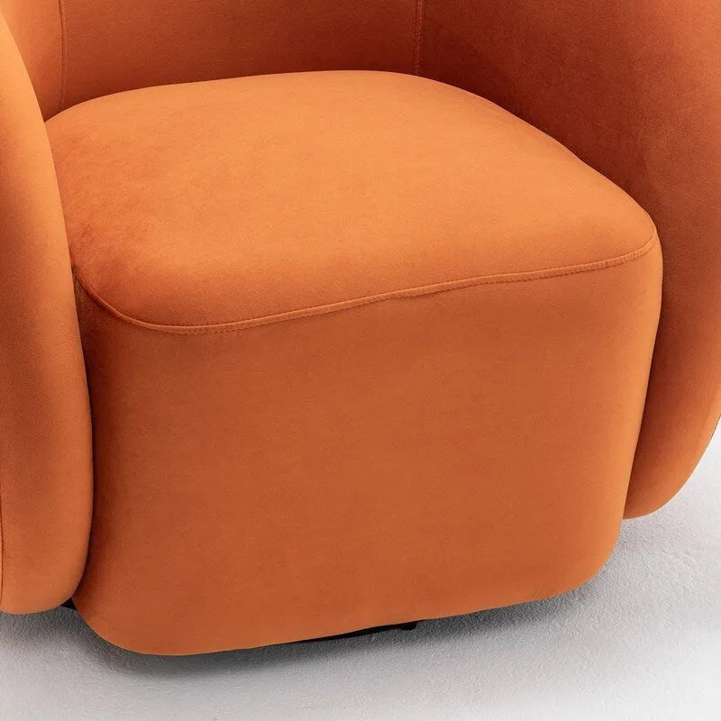 Fauteuil d'appoint pivotant à 360° en velours style glamour moderne
