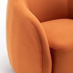 Fauteuil d'appoint pivotant à 360° en velours style glamour moderne