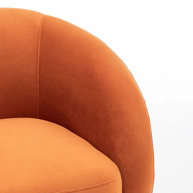 Fauteuil d'appoint pivotant à 360° en velours style glamour moderne