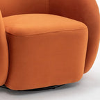 Fauteuil d'appoint pivotant à 360° en velours style glamour moderne