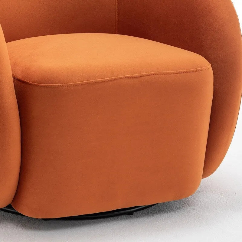 Fauteuil d'appoint pivotant à 360° en velours style glamour moderne