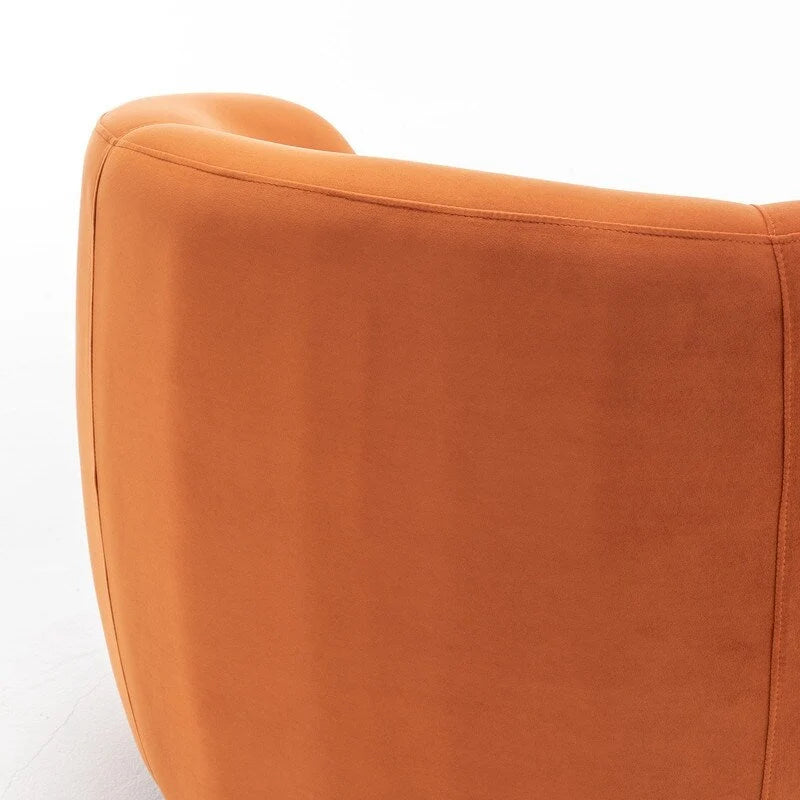 Fauteuil d'appoint pivotant à 360° en velours style glamour moderne