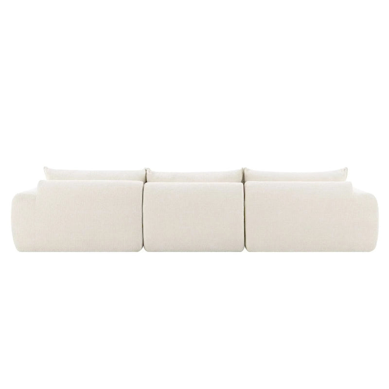 116 Canapé entièrement compressé avec mousse haute densité, chenille en particules