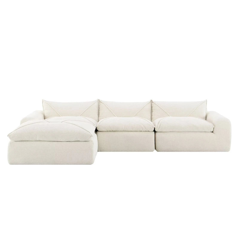 116 Canapé entièrement compressé avec mousse haute densité, chenille en particules