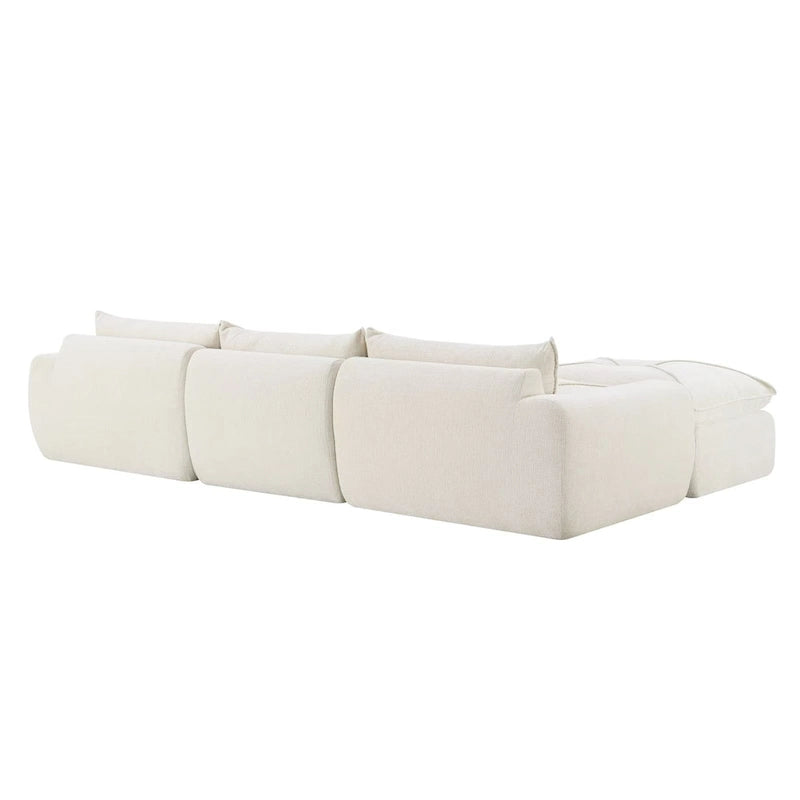 116 Canapé entièrement compressé avec mousse haute densité, chenille en particules