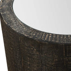 Table d'appoint avec plateau miroir - 25 - Noir