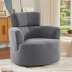 Fauteuil pivotant à 360° en tissu, fauteuil d'appoint crapaud