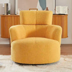 Fauteuil pivotant à 360° en tissu, fauteuil d'appoint crapaud
