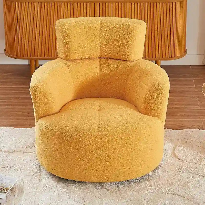 Fauteuil pivotant à 360° en tissu, fauteuil d'appoint crapaud
