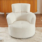 Fauteuil pivotant à 360° en tissu, fauteuil d'appoint crapaud