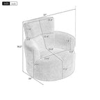 Fauteuil pivotant à 360° en tissu, fauteuil d'appoint crapaud