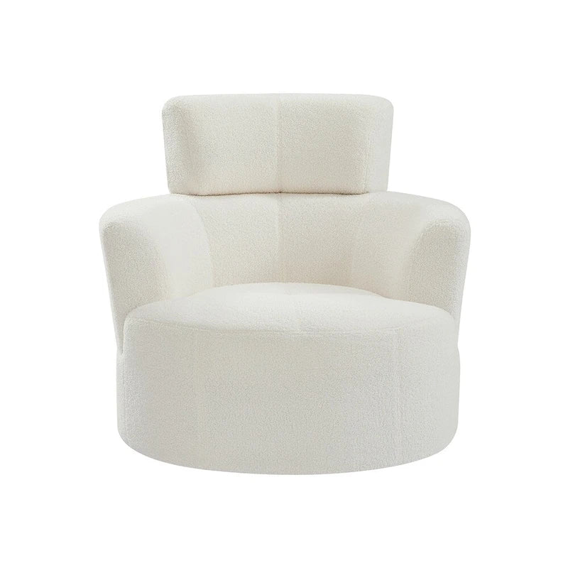 Fauteuil pivotant à 360° en tissu, fauteuil d'appoint crapaud