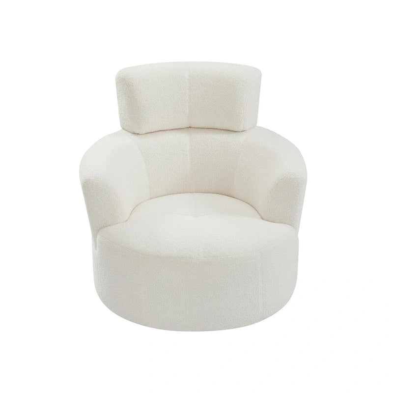 Fauteuil pivotant à 360° en tissu, fauteuil d'appoint crapaud