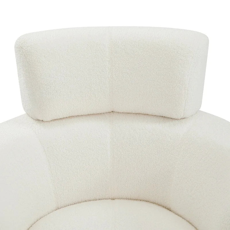 Fauteuil pivotant à 360° en tissu, fauteuil d'appoint crapaud