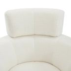 Fauteuil pivotant à 360° en tissu, fauteuil d'appoint crapaud