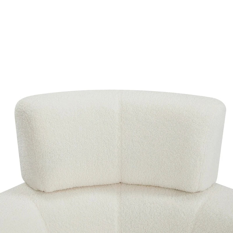 Fauteuil pivotant à 360° en tissu, fauteuil d'appoint crapaud