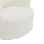 Fauteuil pivotant à 360° en tissu, fauteuil d'appoint crapaud