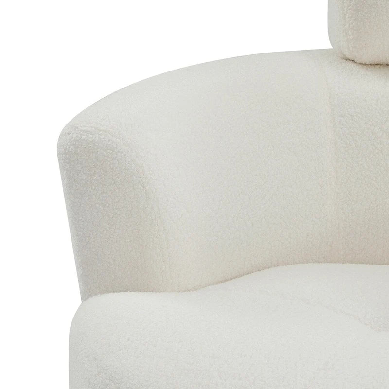 Fauteuil pivotant à 360° en tissu, fauteuil d'appoint crapaud