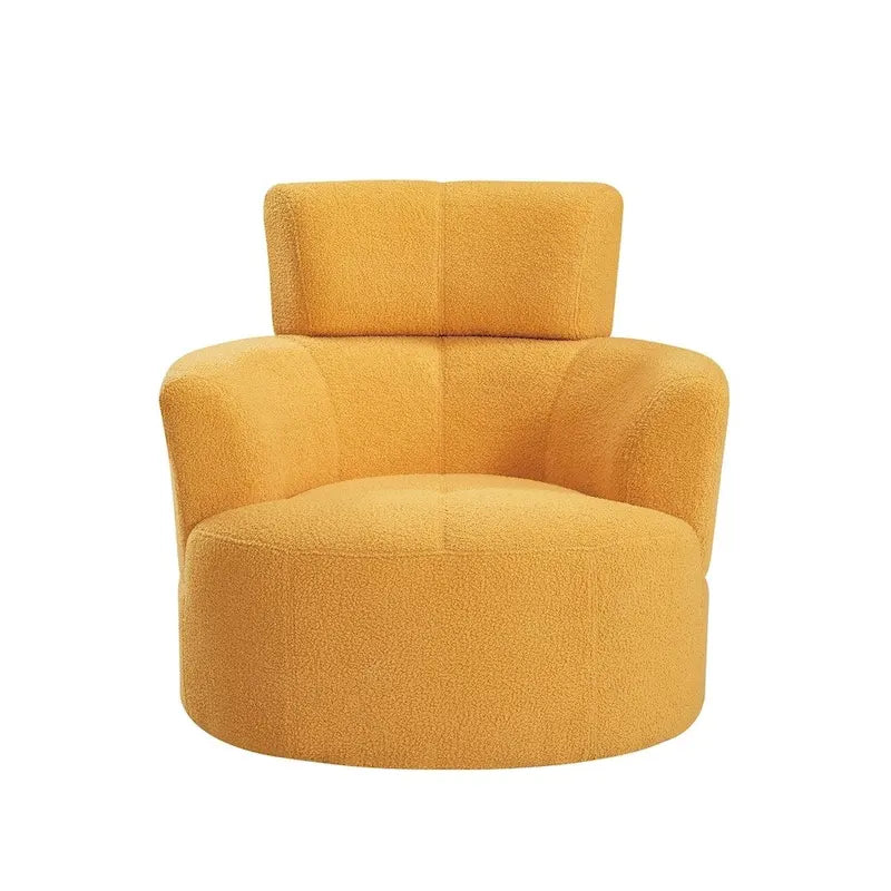 Fauteuil pivotant à 360° en tissu, fauteuil d'appoint crapaud
