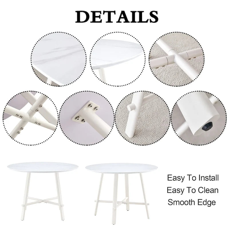 42 Table à manger ronde minimaliste et moderne